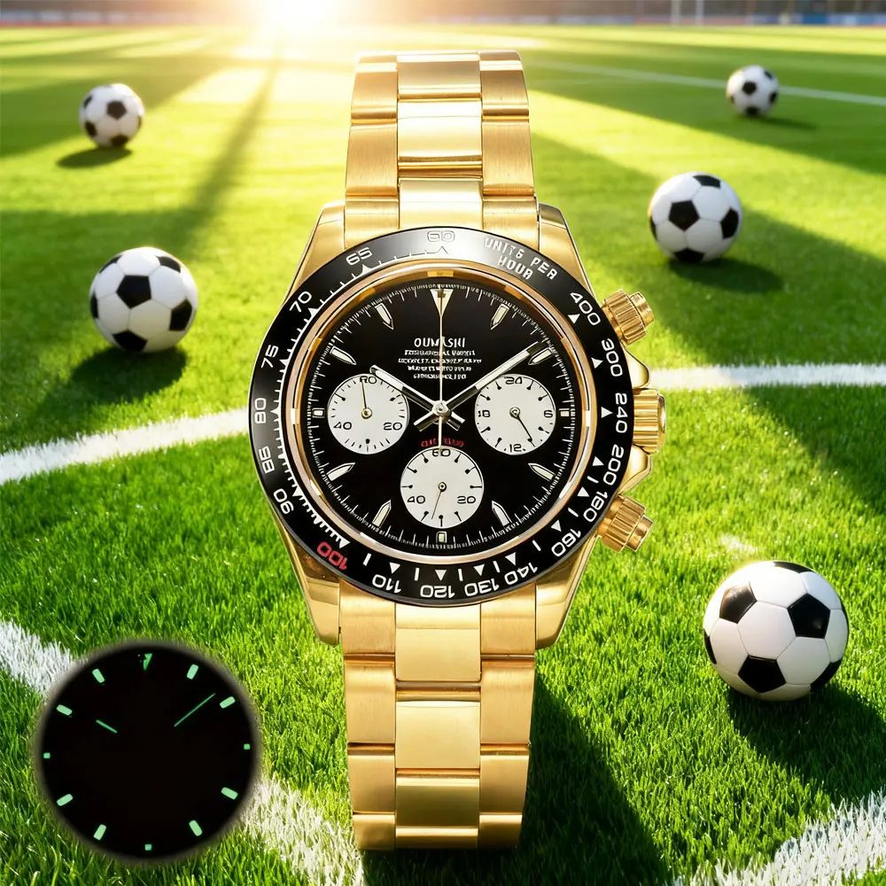 

39.3mm Men's Watch New Luxury Watch Sapphire Glass Business Watch Men's VK63 Chronograph Watch VK63 Waterproof 10ATM