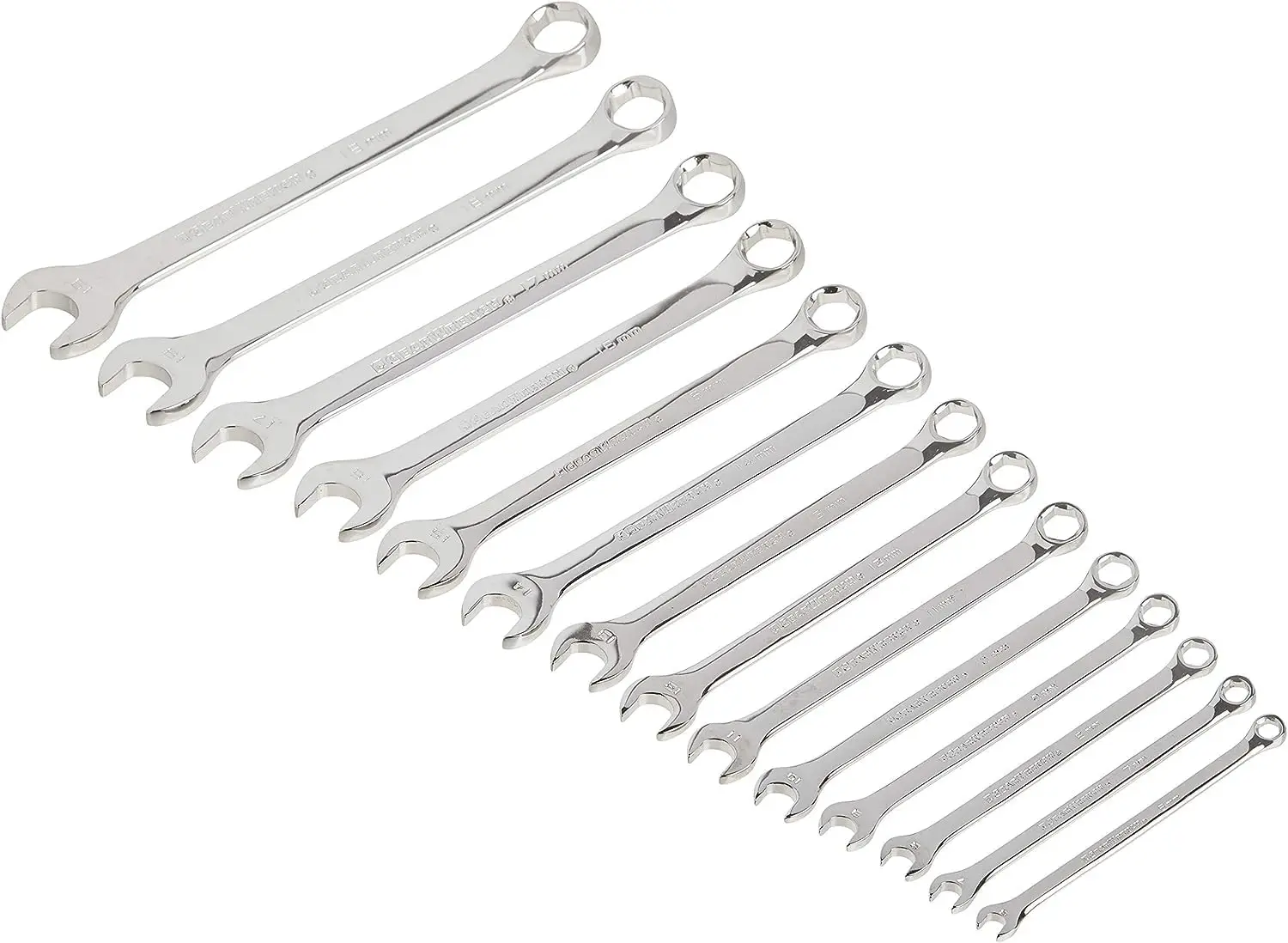 

14-Piece Metric Wrench Set with Offset Box End and Enhanced Grip for Increased Torque