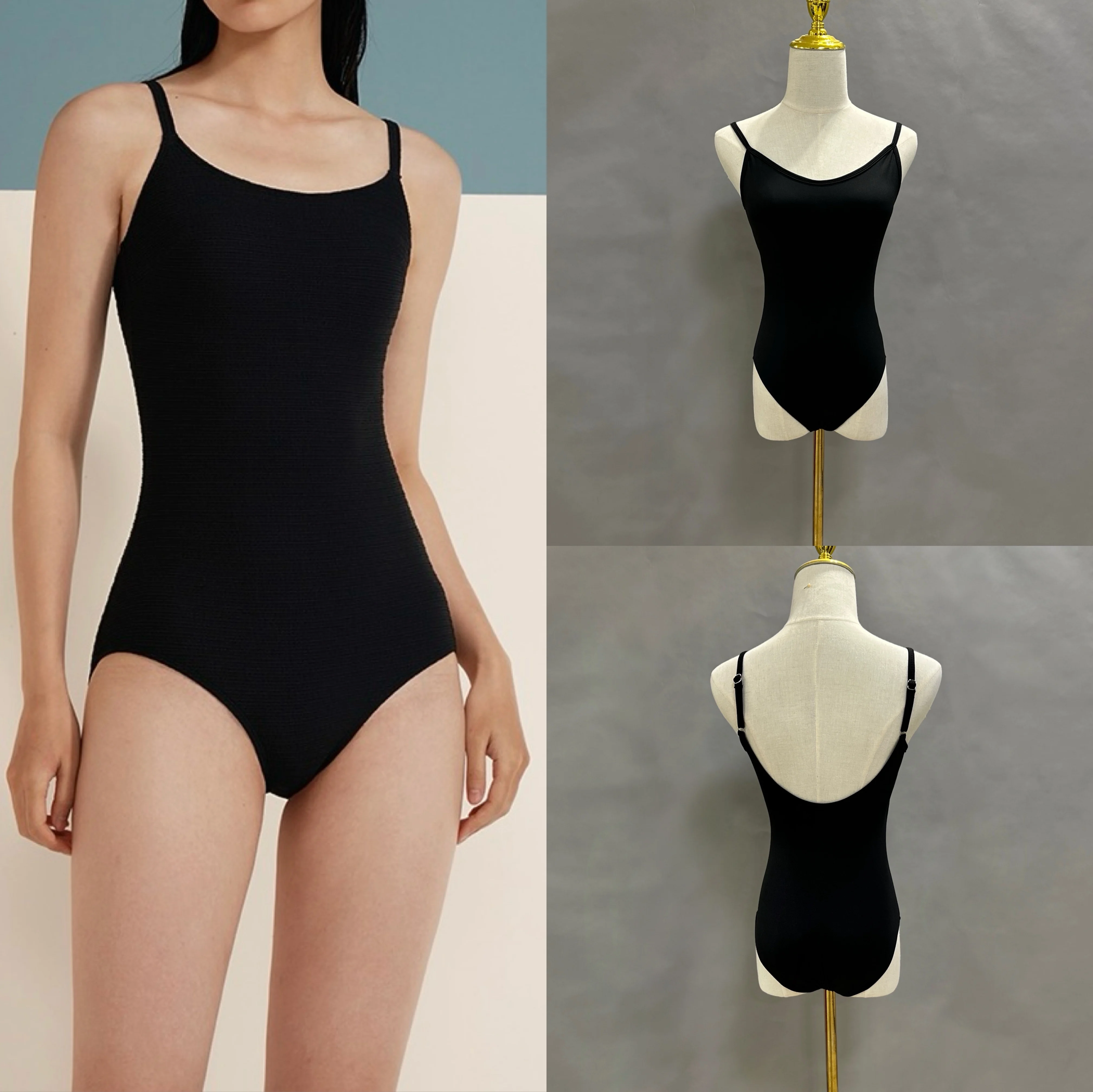 Justaucorps de danse de ballet noir simple pour femmes, vêtements AqphtalWear pour adultes, équipe de pratique 03, haute qualité, nouveau, 2024