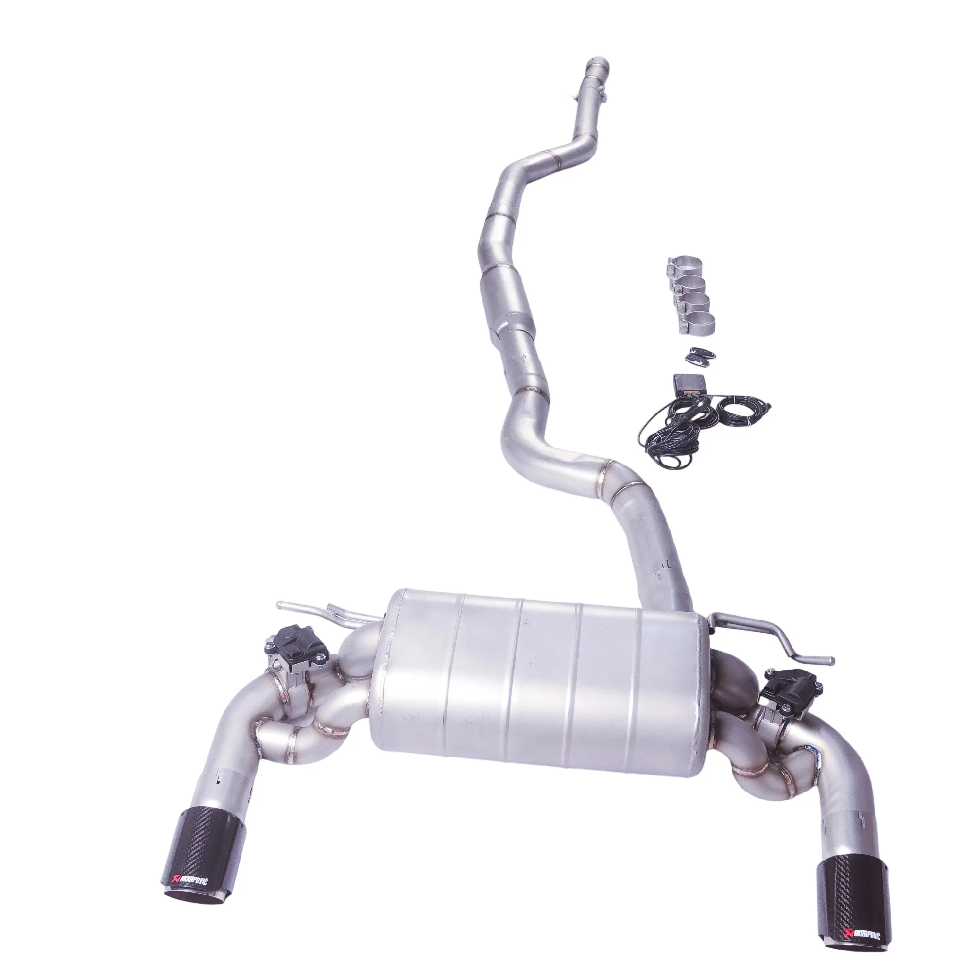 

2017-2019 BMW 340i F30 B58 3.0T 3-дюймовая выхлопная система из нержавеющей стали на заказ с выхлопной трубой с клапанным переключателем