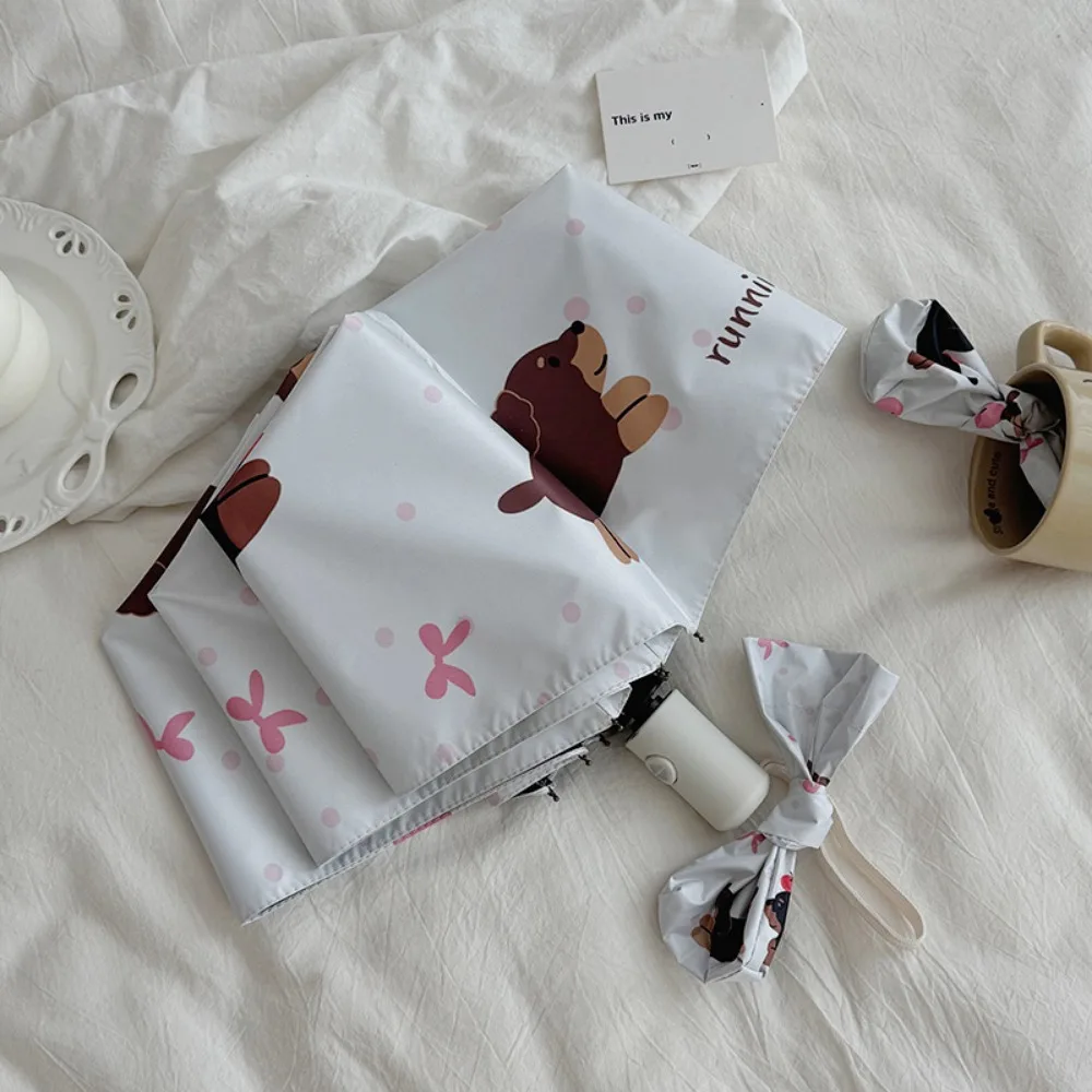 

Складной зонт с рисунком собаки, мультяшный автоматический/ручной солнцезащитный зонт, складной тройной зонт с защитой от ультрафиолета