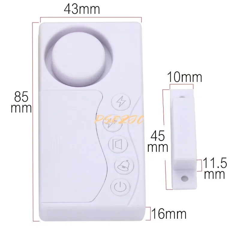 Home Four in One Magnetic Refrigerator with Open Doors and Windows Alarm Delayed Door Closing Bell Anti-theft Reminder