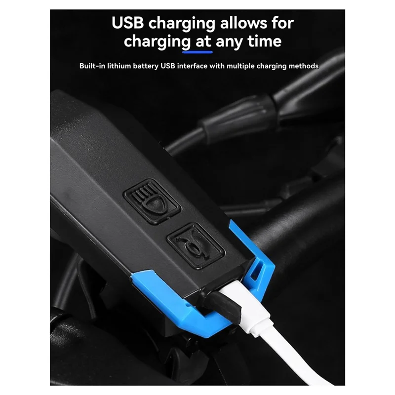 -A25M Fietsverlichting USB Opladen Hoornverlichting Nachtrijverlichting Mountainbike Koplampen Fietsuitrusting