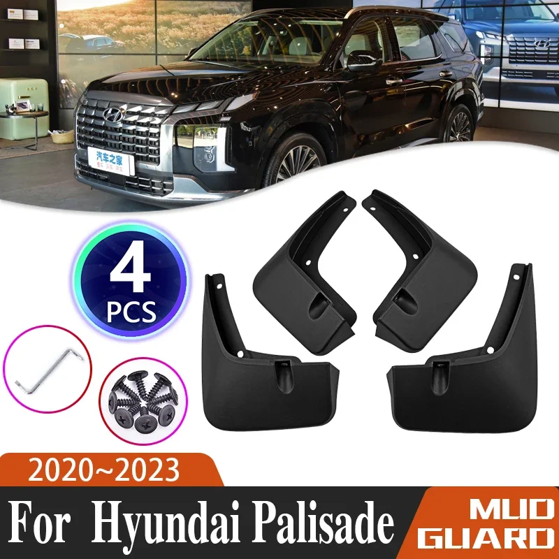 

4PCS Car Mudguards For Hyundai Palisade Accessories 2020~2023 LX2 Car Anti-splash Mud Flaps Guard Splash Flap Fender Accessories