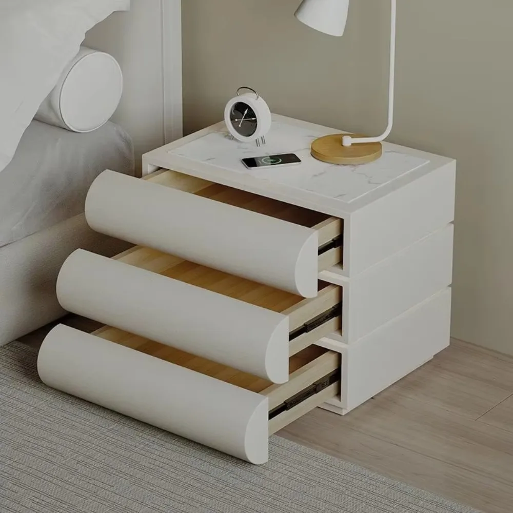 Children's Corner Nightstand Bedside Storage Cabinet With Snack Table For Bedroom Application