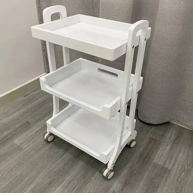 

Мобильная тележка для инструментов для маникюра и парикмахерских, простая тележка-стеллаж для хранения, косметическая тележка на колесах, коммерческая мебель