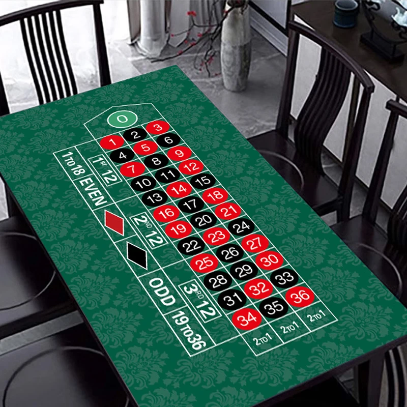 1.2 * 0.6/1.8 * 0.9m Texas Poker Table Rubber Mat Russian Roulette Entertainment Special Anti slip Table