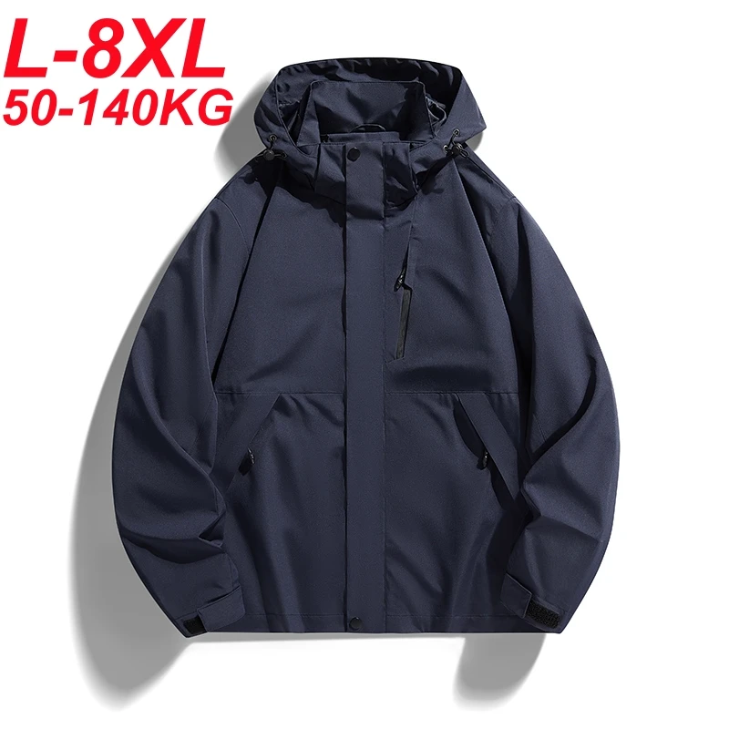 

Большие размеры 8xl водонепроницаемые куртки пальто мужские уличные кемпинг большие 7xl 6xl весенне-осенние спортивные альпинистские ветрозащитные верхняя одежда мужская