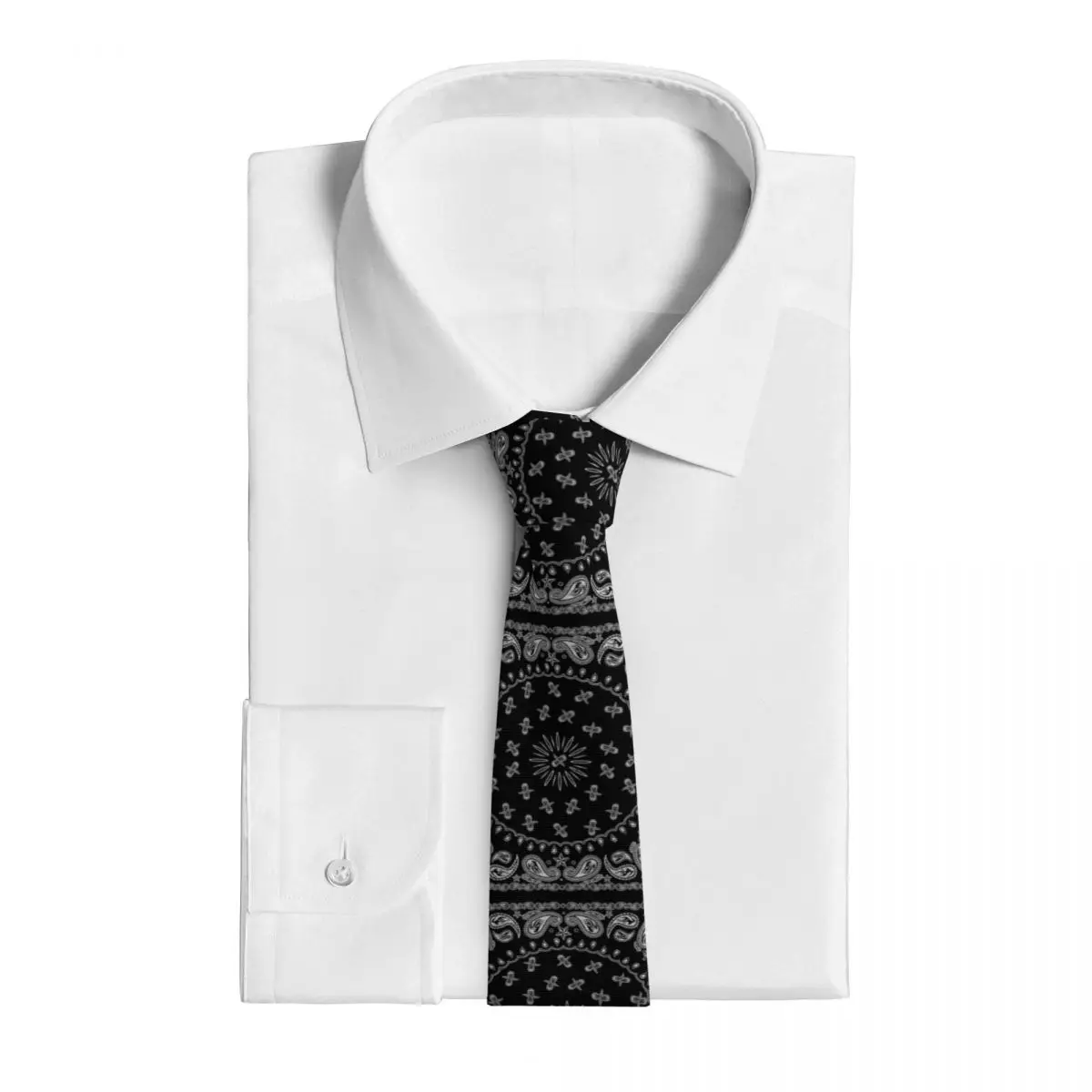 Colorful Paisley Black Pattern 3 Necktie for Men Silk Polyester 8 cm Neck Ties Party Suits Tie Classic Gravatas