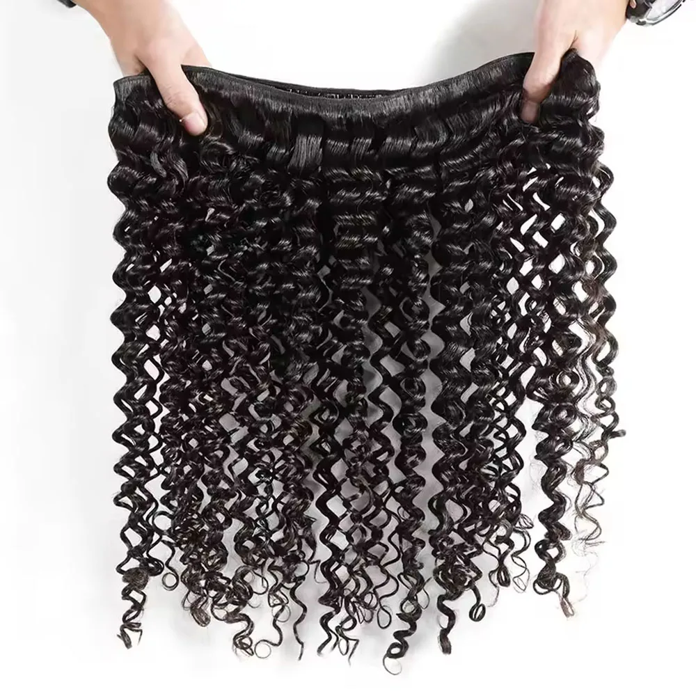 Пучки человеческих волос с глубокой волной, пучки вьющихся волос, 100% человеческие волосы, волна воды, оригинальные натуральные волосы для наращивания, 1/3/4 шт.