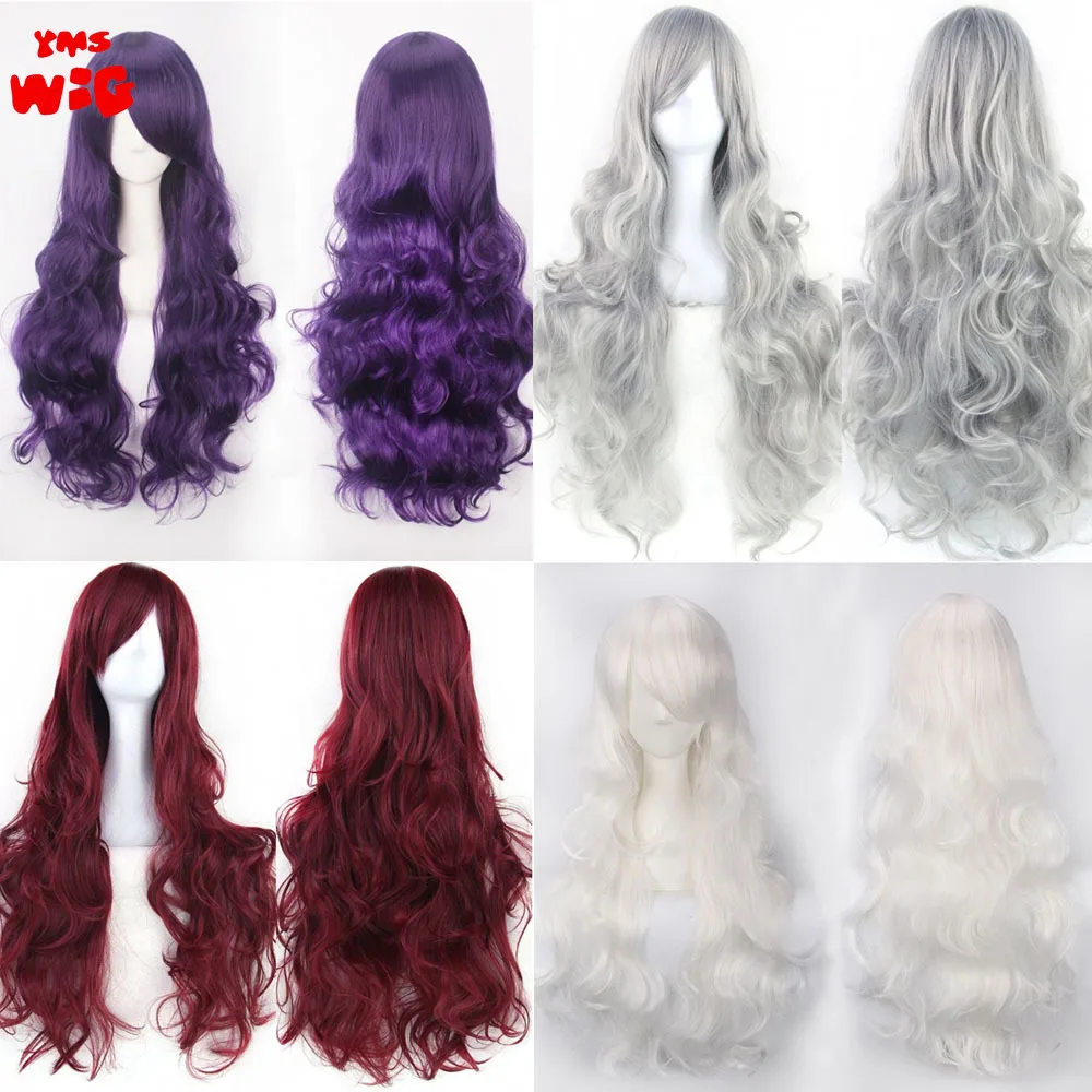 Parrucca per capelli sintetici lunghi ricci da 80cm parrucche Cosplay per capelli da festa per le donne