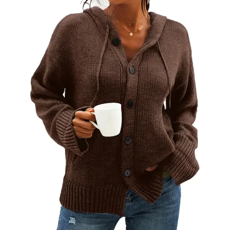 Cardigan Vintage à Capuche pour Femme, Pull à Manches sulf, avec lèvent, Style Indie Folk Japonais, Décontracté, pour Automne et Hiver, 2023