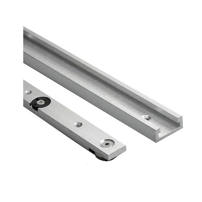 AS94-2Set 300Mm T Slot Miter Bar Slider Kit,Aluminum Alloy T-Shaped Rail Slider With Wheels Non Perforated T-Shaped Bar Guide