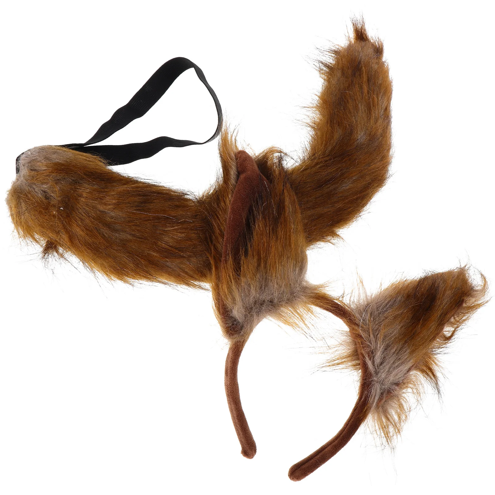 할로윈 의상 코스프레 및 테마 축제 재미있는 변장용 사실적인 여우 귀와 꼬리 세트 조절 가능한 머리띠