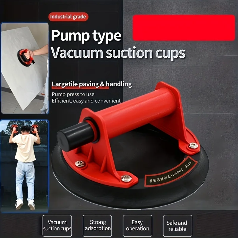Adequado para adsorção de telha cerâmica, vidro de granito, copo de 8 polegadas, ventosa a vácuo, capacidade de carga 200kg