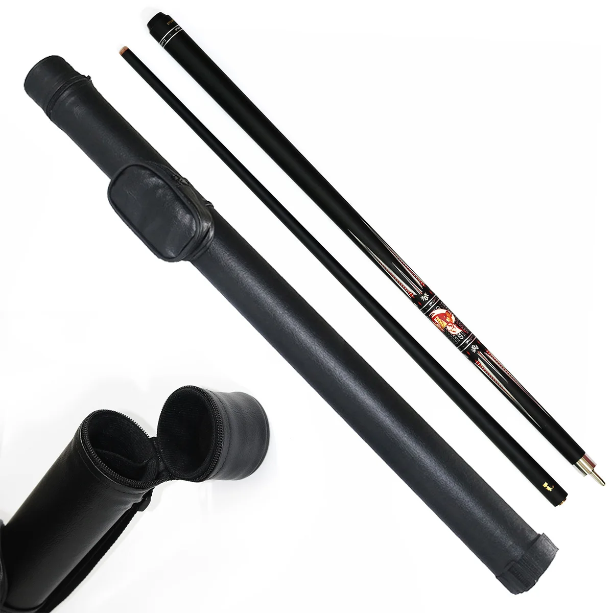 Wholesale Price Gift Set Premium Quality 1/2 Carbon Fiber Shaft Billiard Pool Cue with Cue case Bag Pool Gift Set for Sale