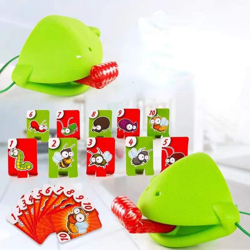 Wagging Tongue Lick Cards Chameleon Lizard Mask Board Games For Children Family Party Toys Antistress Funny Desktop Game Toys