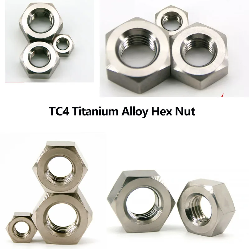 DIN934 Titanium Hex Nut M1-M6 Metric Thread High Strength Corrosion Resistant Fastener