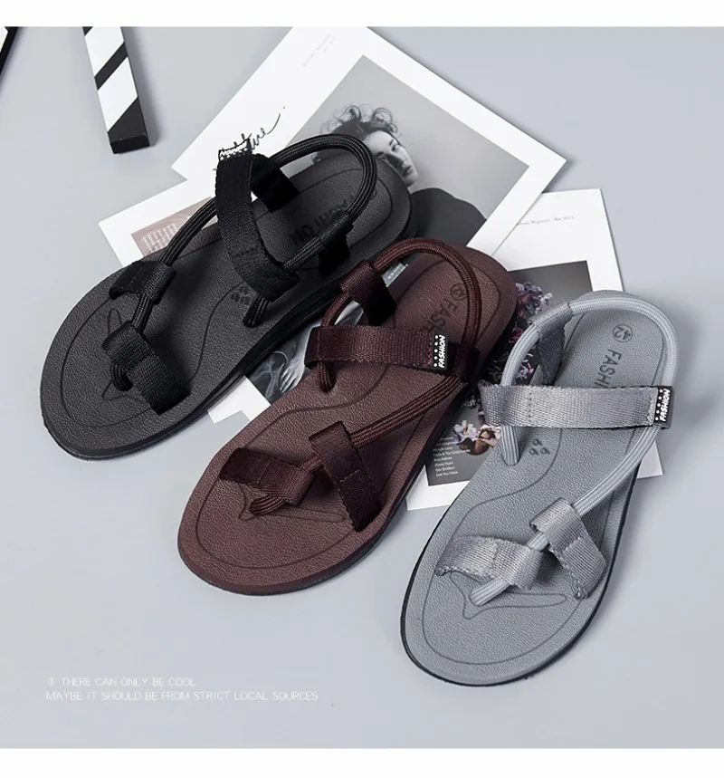 

Man summer slippers slip-resistant slide sandals summer male slippers beach Water Shoes ankle wrap shoes Zapatillas Hombre