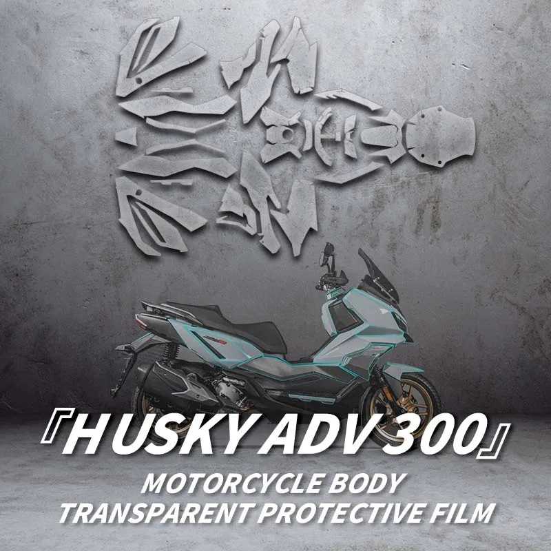 

For SYM HUSKY ADV 300 Motorcycle Full Body Transparent Protective Film Kits Of Bike Accessories Protection Stickers Decals