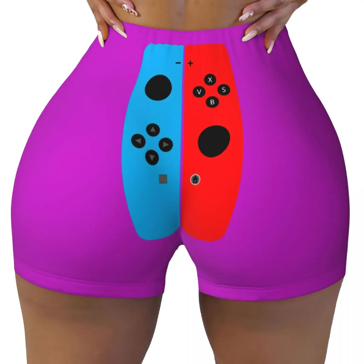 Custom Gamer Gaming Controller Workout Shorts Women's Video Game Lover Gift Gym Volleyball Biker Yoga Shorts