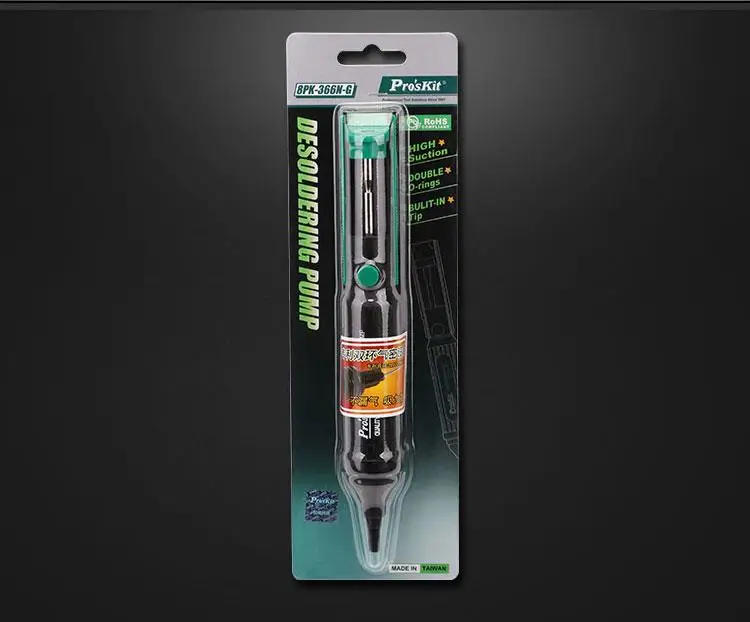 Original Pro'skit Proskit 8PK-366N-G Suction Cup Suction Gun Soldering Iron Pen Hand Tool Suction Pump Quick and Easy