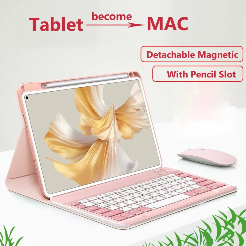 Case with Bluetooth Keyboard for  Ipad 11th 2025 11inch A16 Pro 11 Air 4 Air 5 10.9 10th Air7 6 5 4 Ipad 9th  8th 10.2inch Air3