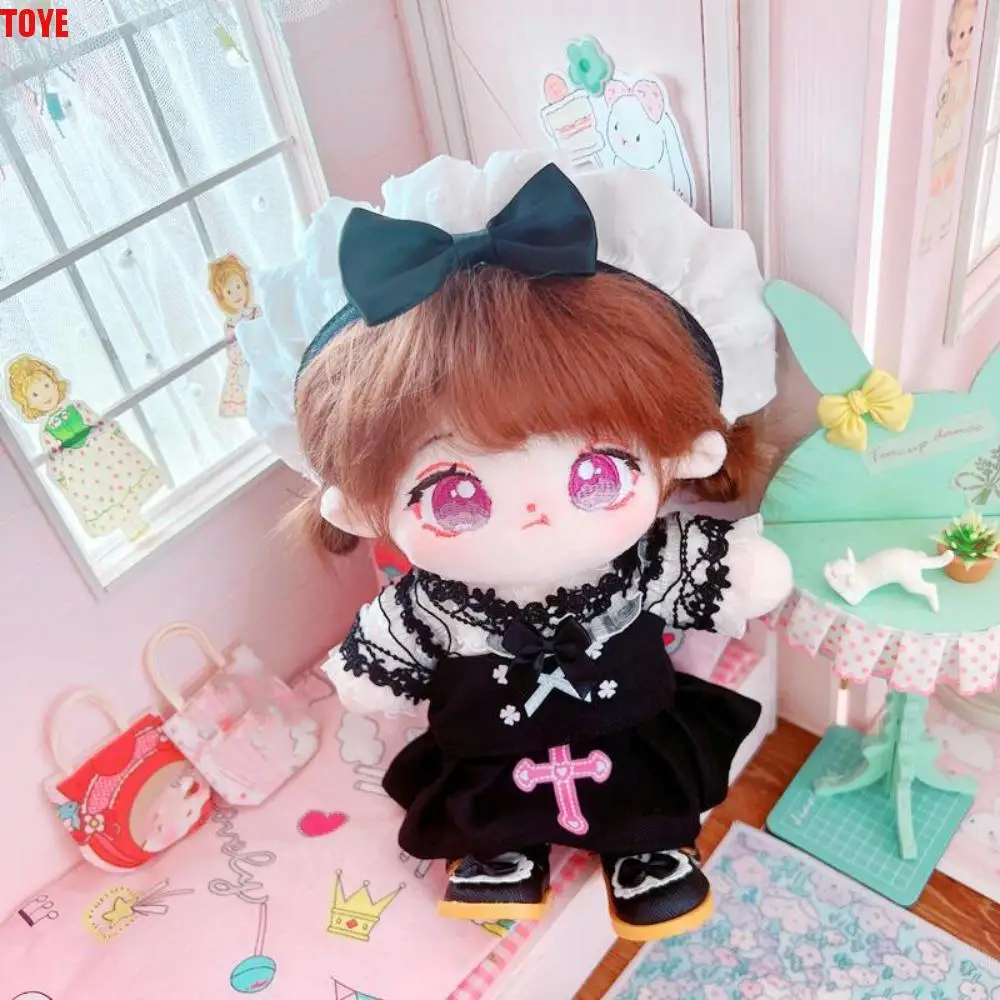 

Maid Dress 20cm Cotton Doll Clothes Lolita Kawaii Cotton Doll's Clothes Mini Outfit Plush Doll Clothes Doll Accessories