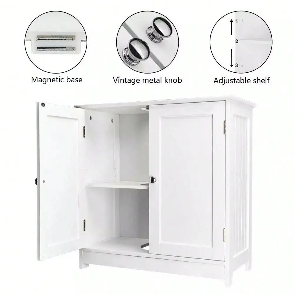 Under Sink Storage Vanity with Bathroom Cabinet Space, anity Cabinet with Double Doors and Storage Shelves