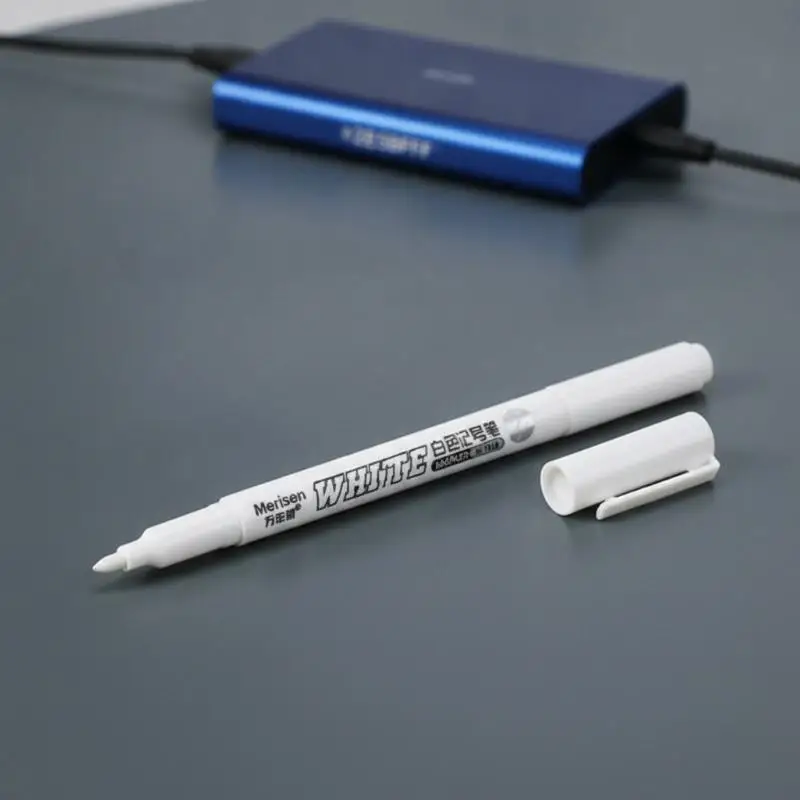 @*Permanent White Marker Pens 1/5 Pack Quick Dry Smooth Writing Durable Nib for Gift Card Making Art Crafting Home Use