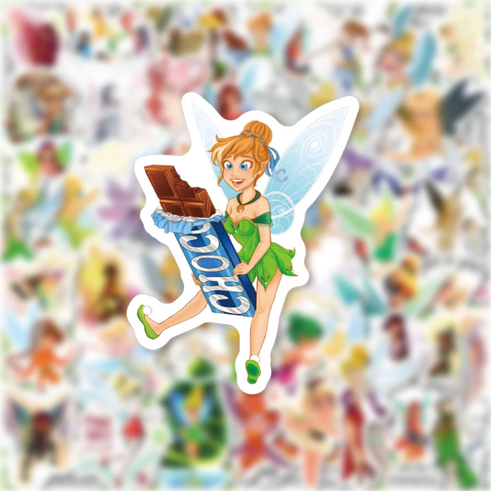 10/30/50 Stuks Schattige Cartoon Tinker Bell Anime Stickers Kawaii Meisje Graffit Stickers Voor Kid Diy Notebook Telefoon Auto Decoratie Sticker