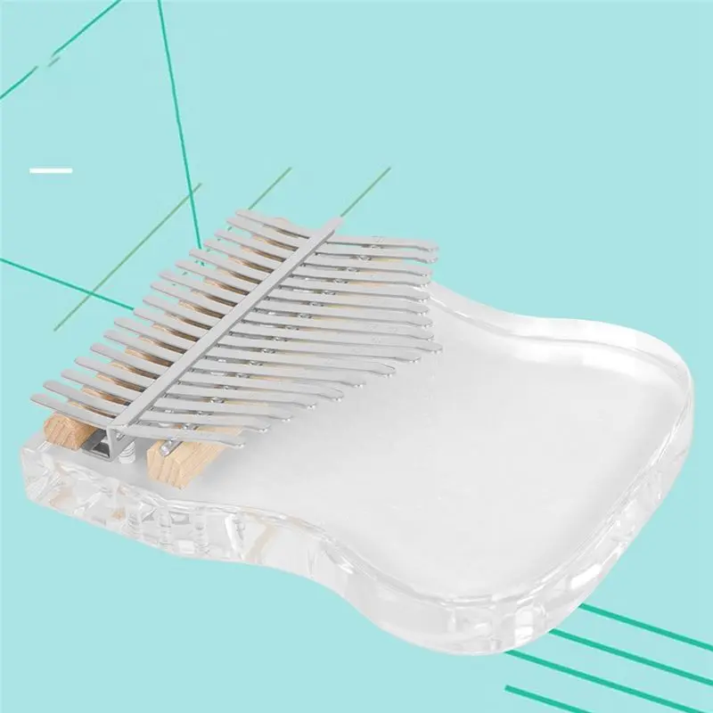 موضة ~ كاليمبا 17 نغمة كريستال شفاف الإبهام البيانو الاكريليك كاليمبا فنجر البيانو أداة المبتدئين أفريقيا فنجر البيانو #4