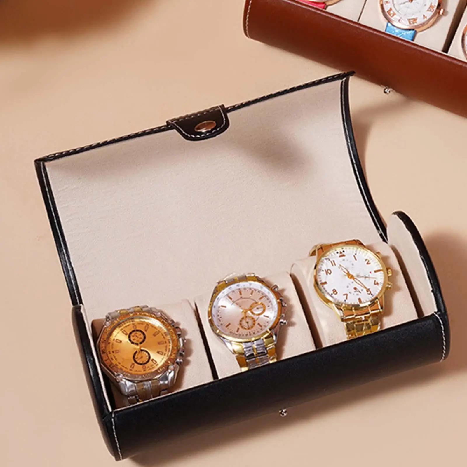 Watch Organizer Case with Cushion for Travel And Storage, Ideal for Father's Day