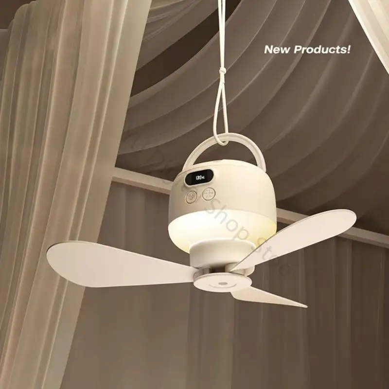 96BA USB Ceiling Fan 5 Speed With Remote Control For Camping Tent Outdoor