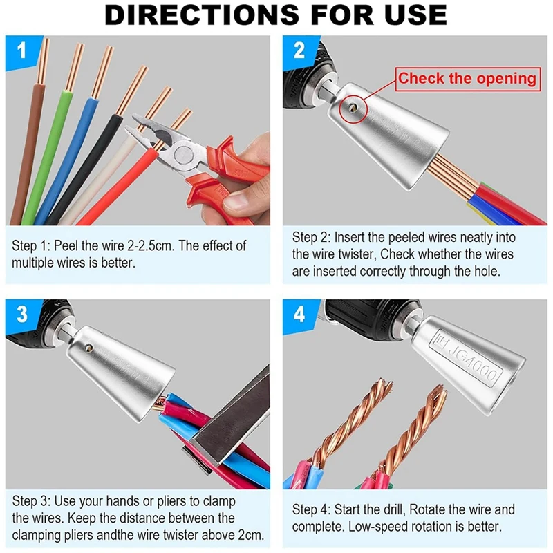 Wire Twisting Tools For Electric Drills, Wire Stripper Tools, Wire Twisting Connectors, Wire Twisting Tools Durable Easy To Use