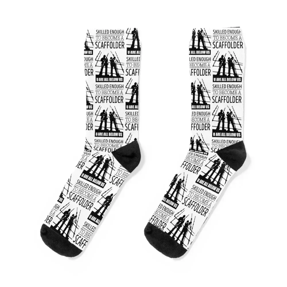 

Scaffolder; Skilled Enough; Socks designer happy floor aesthetic Socks For Man Women's
