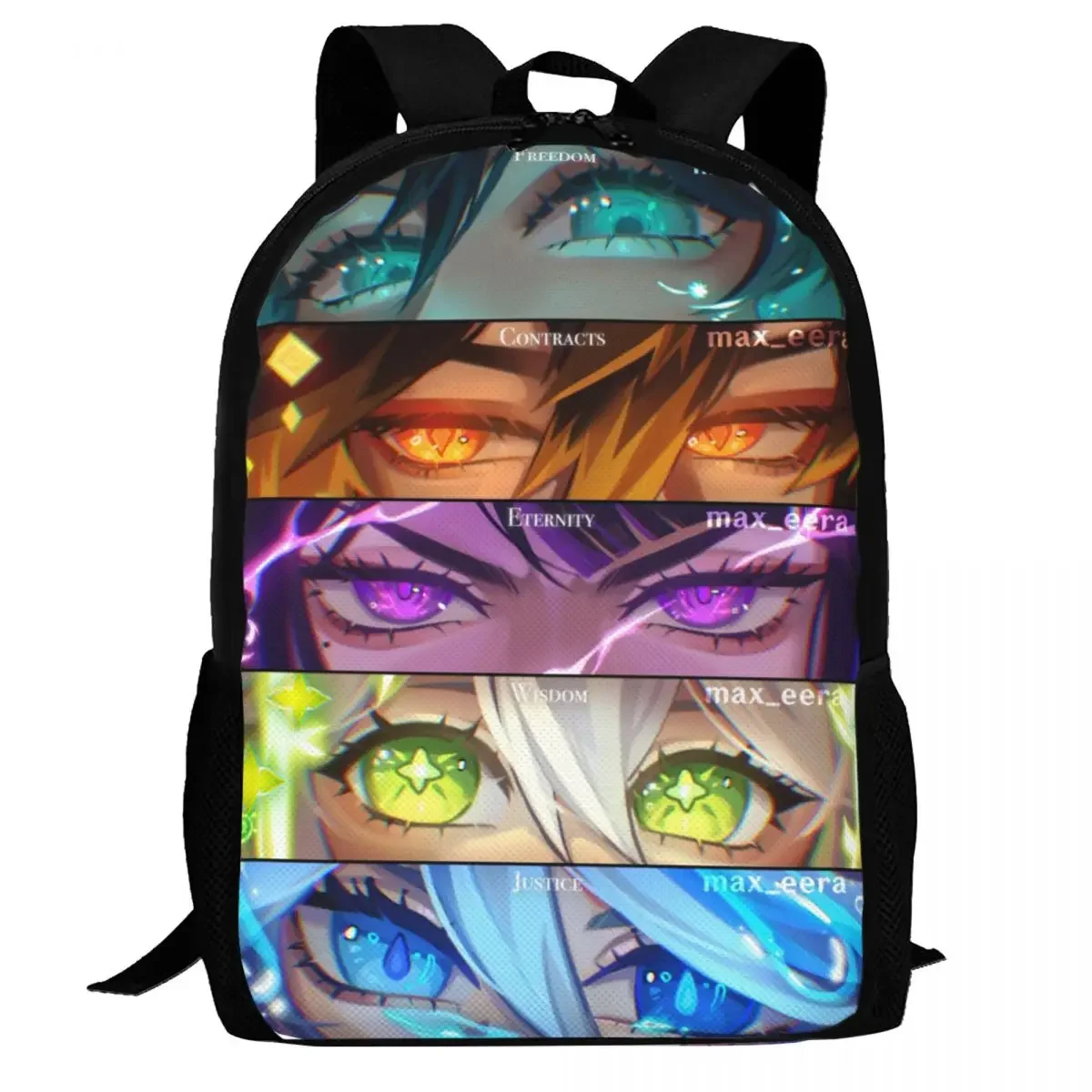 Tas Ransel Laptop Travel Anime Genshin Impact Tas Buku Tas Komputer Sekolah Perguruan Tinggi Daypack Kasual untuk Wanita & Pria