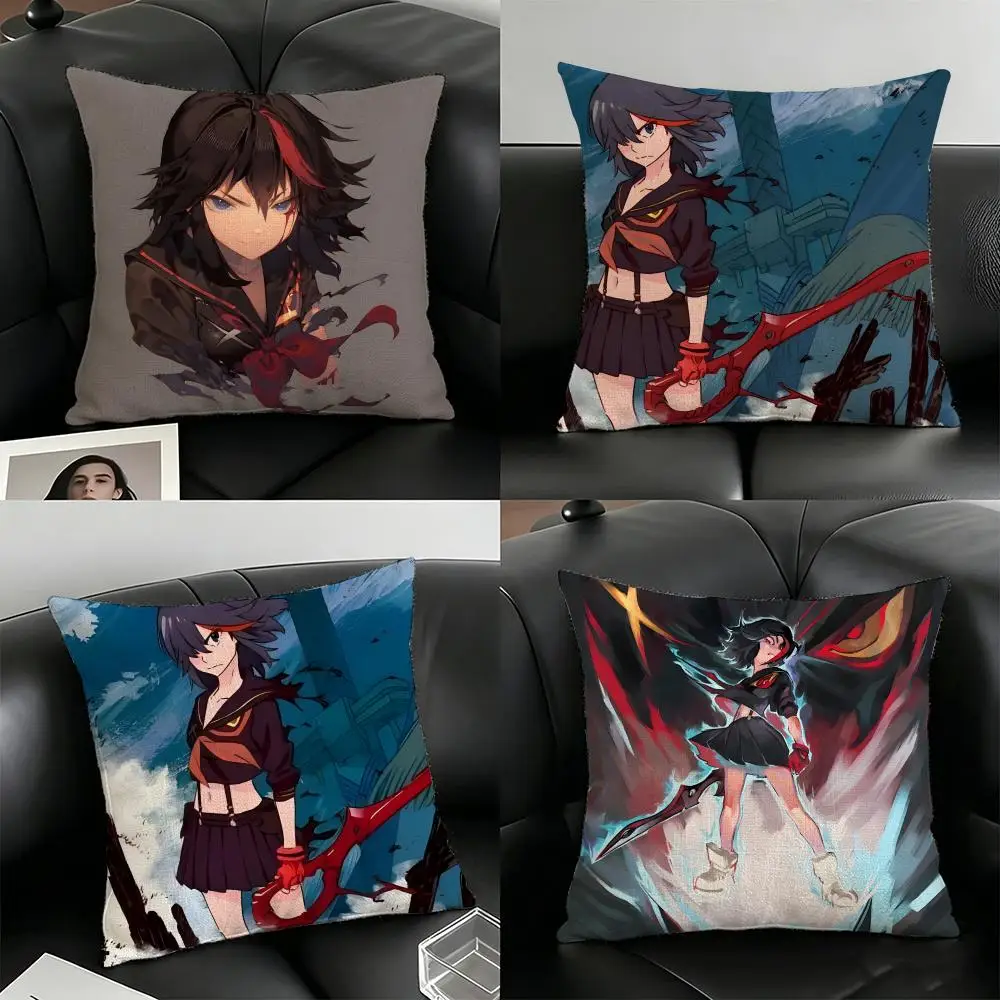 Kill La K-kill Anime Pillow Case Linen Pillow Covers Cover For Couch Living Room Bench Patio Floor Linen Home Decor