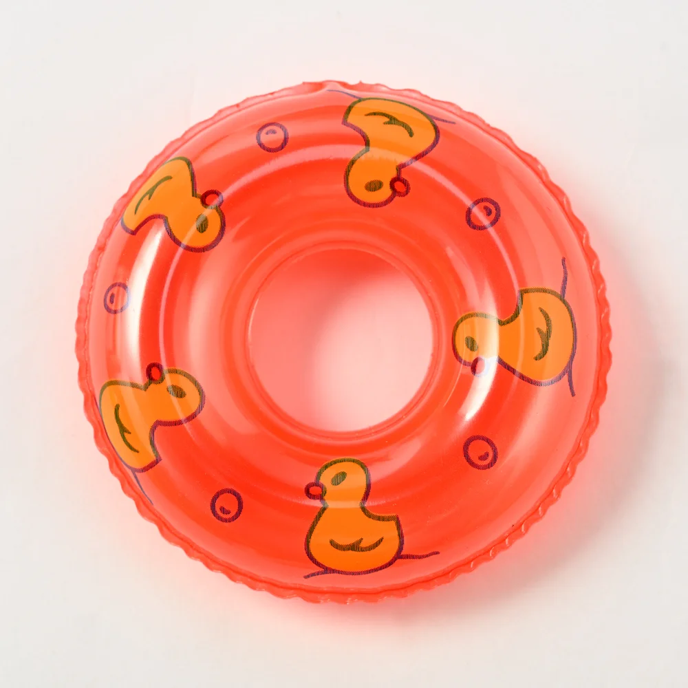 Mini beignets pour enfants, anneau de bain, jouet d'été amusant, accessoire de piscine, anneau flottant, jouets pour canards en caoutchouc, poupée, jouet de bain gonflable