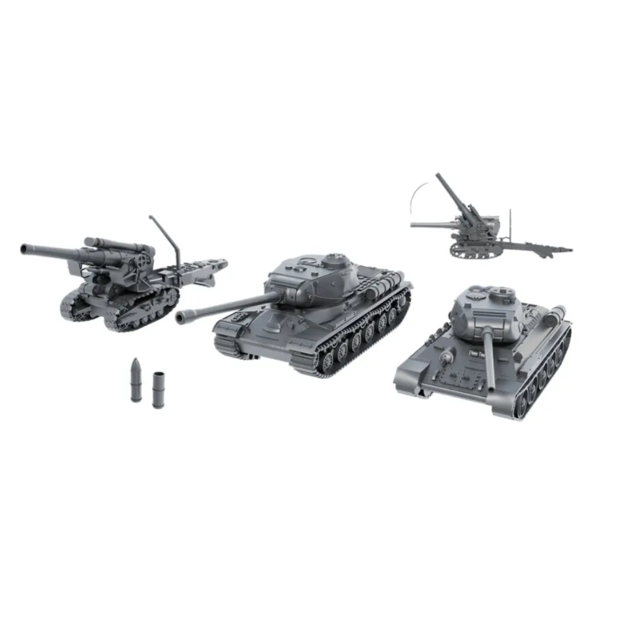 SP6004D 1/350 Battle of Berlin Soviet Armored Vehicle & Artillery Carrier 3D Printed Diorama Parts For TAKOM 6004 Kit