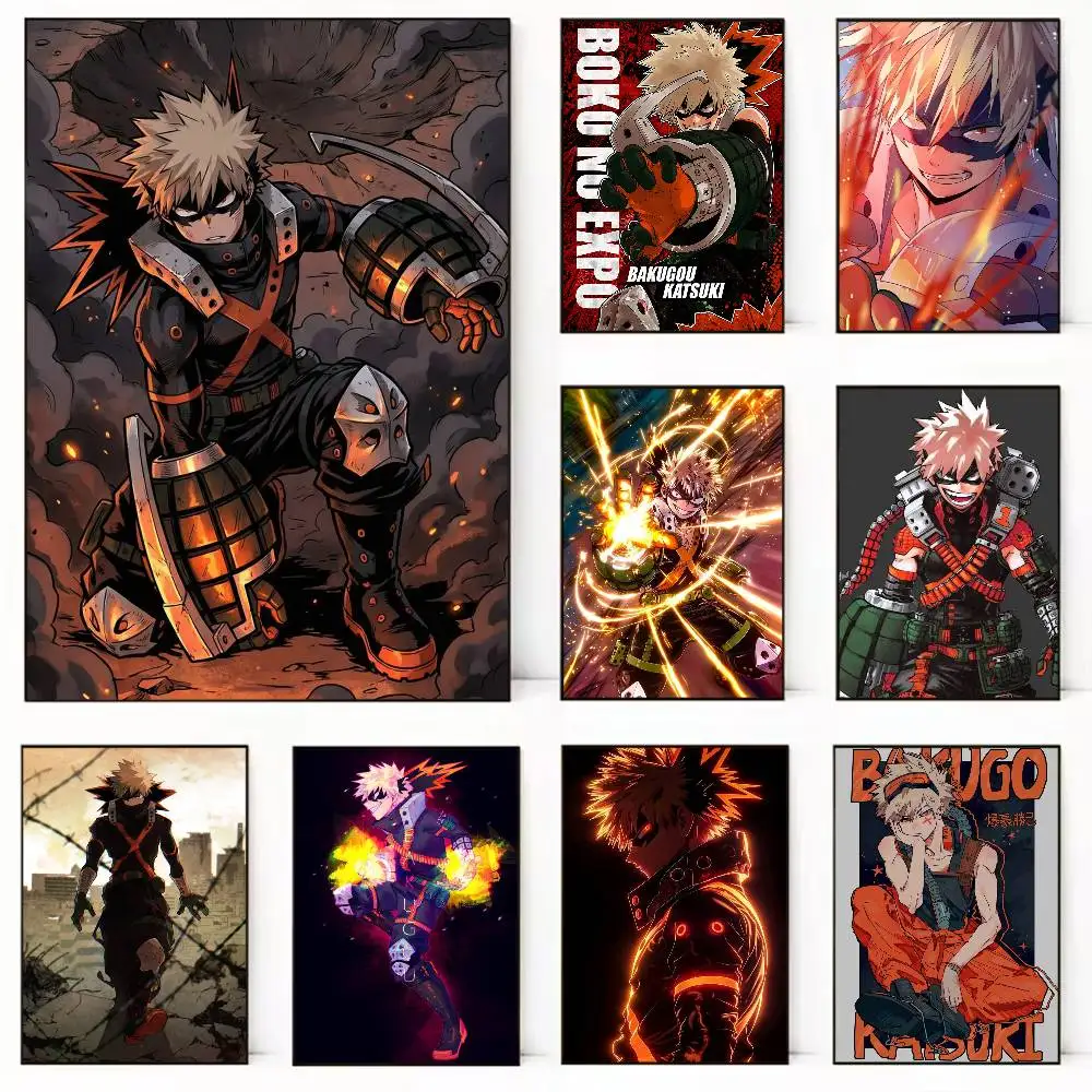 

Anime Characters B-Bakugo K-Katsuki Poster HD Self Adhesive Waterproof Wall Art Ideal for Home Office Dorm Gift