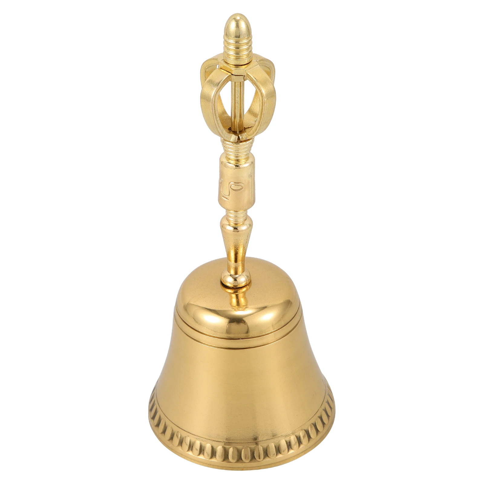 

Portable Copper Bells Loud Hand Metal Prayer Bell Delicate Instrument Buddha Buddhism Supply Home DecorTraditional Hand Bell