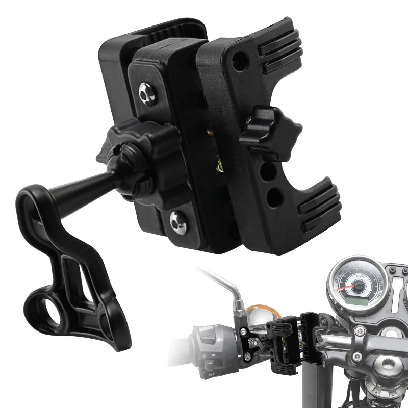 

Adjustable Motorcycle Phone Holder for Harley VRSC XL Dyna Softail Touring Trike - Handlebar Cell Phone Mount Bracket