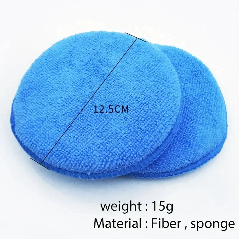 EAFC 1/2/5PCS 5'' inch Soft Microfiber Car Wax Applicator Pad Polishing Sponge for apply and remove wax Auto Care Car Cleaning