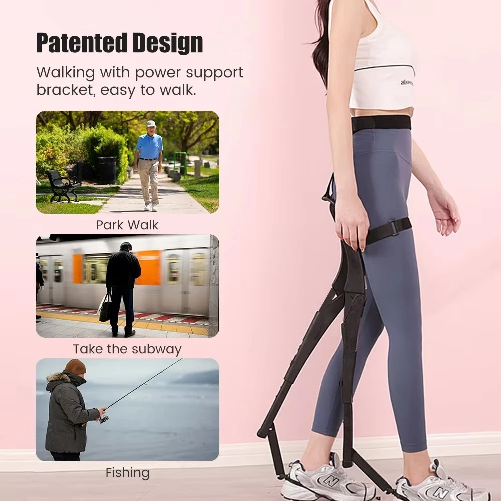 Exoskeleton Wearable Chair Adjustable Height Integrated Support Lightweight Special Work Fishing Stool Standing Outdoor Tool