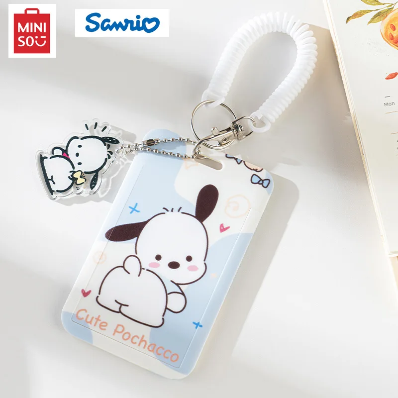 

Miniso Sanrio брелок с мультяшным рисунком, фотодержатель, милая фотография, выдвижная Длинная веревка держатель для карт, милый подарок