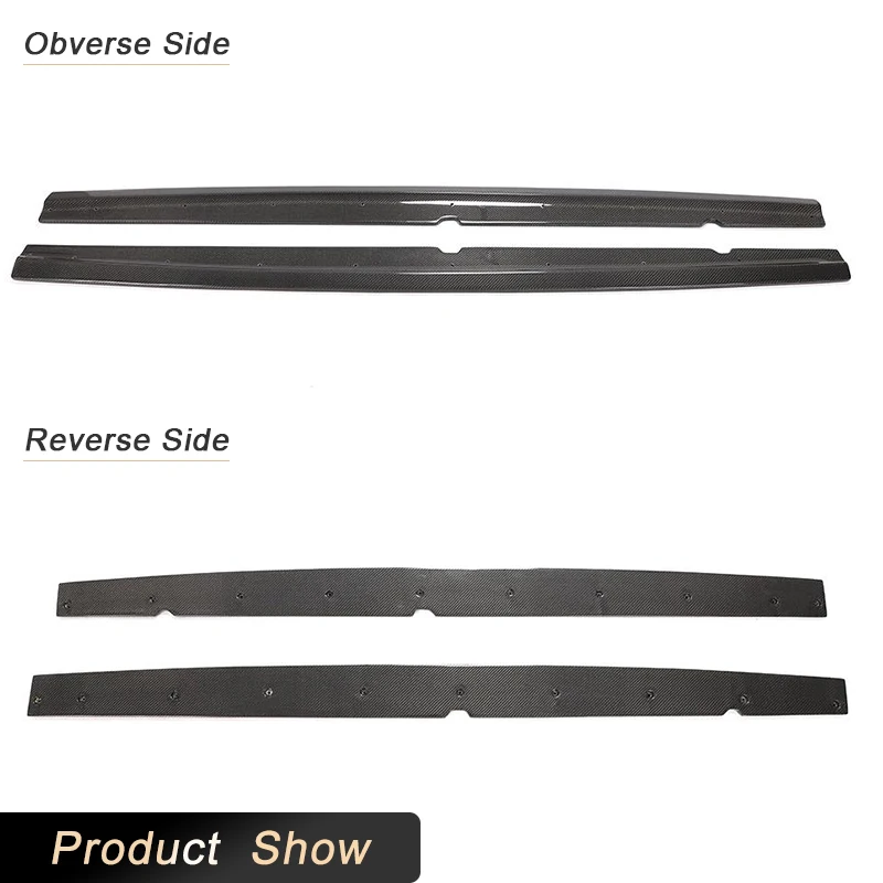 Carbon Fiber Car Side Skirts Apron Lip For Volkswage VW Golf 6 VI MK6 R20 R Hatchback 2 Door 2010-2013 Door Side Skirts FRP - view 4