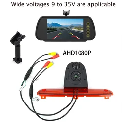 for Car  Camera Brake Light Dual Backup Camera with 7