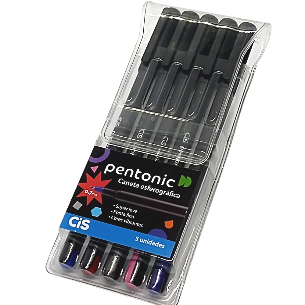 Caneta Esferográfica Pentonic CiS 0.7mm - 5 Cores Vibrantes