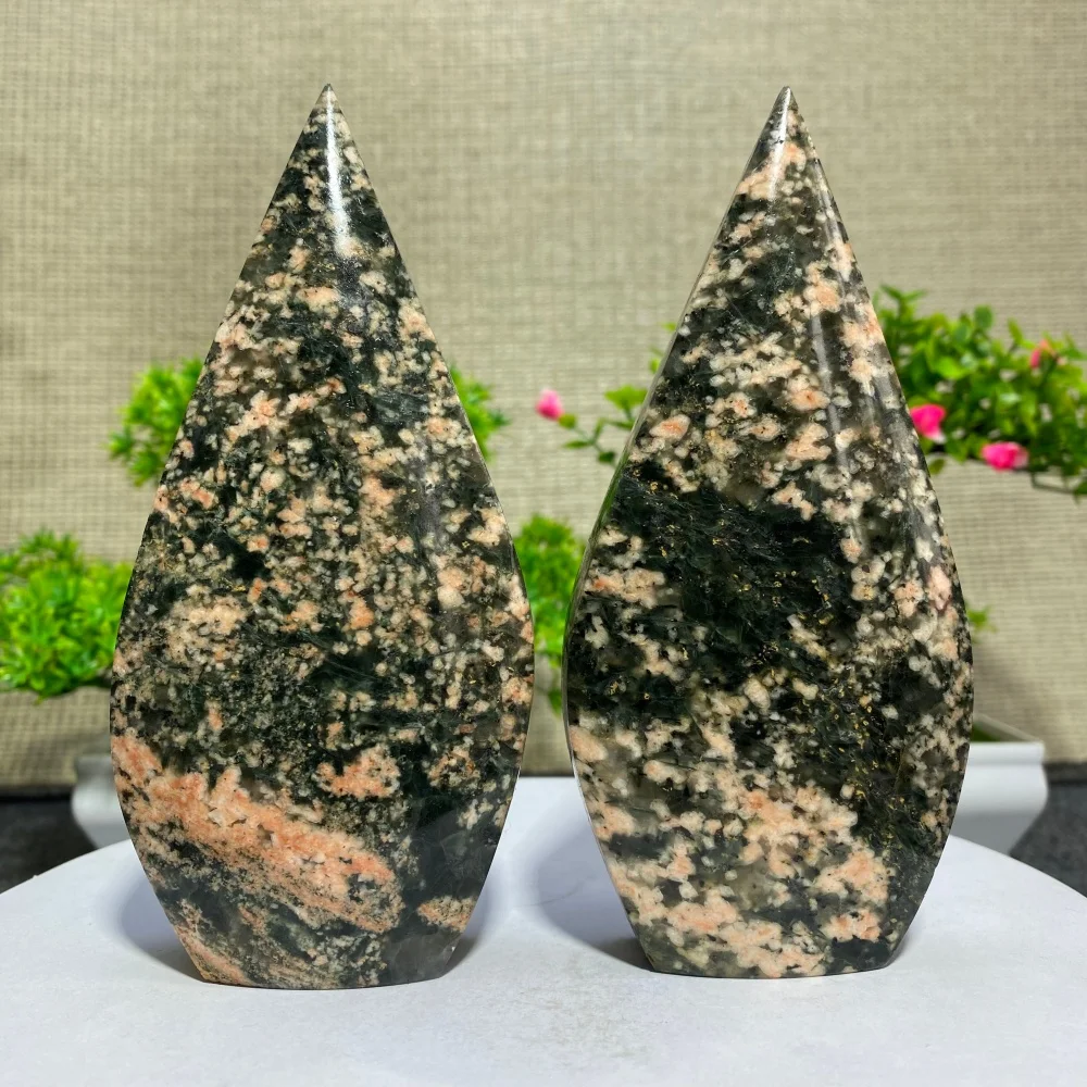 Cherry Blossom Natural Crystal Quartz Gemstone Free Form Healing Spiritual Energy Mineral Specimen Home Decor Gift Stone